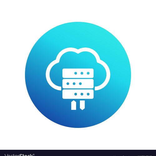 hosting vector icon, server and cloud